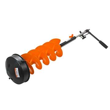 Nordic Legend E-Drill Nylon Ice Auger Combo and Universal Adapter with 14” Extension (6-in)