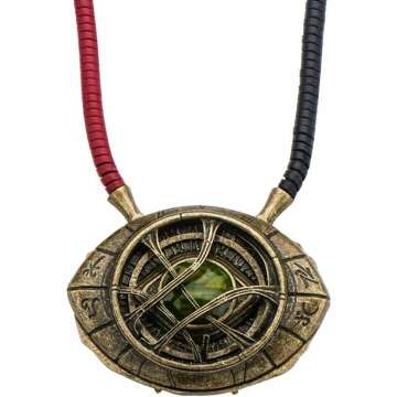 Marvel’s Doctor Strange Eye of Agamotto Replica Necklace | Officially Licensed Marvel Collectible Prop | Premium Quality Movie Replicas | Superhero Accessory Perfect for Cosplay, Costumes, Halloween