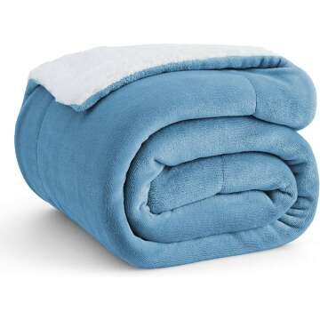 BEDSURE Sherpa Fleece Throw Blanket – Extra Soft & Warm Blanket for Couches