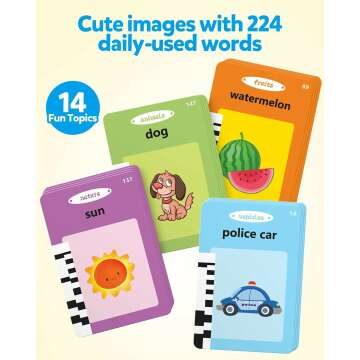 Coogam Toddler Learning Flashcards - 224 Educational Cards