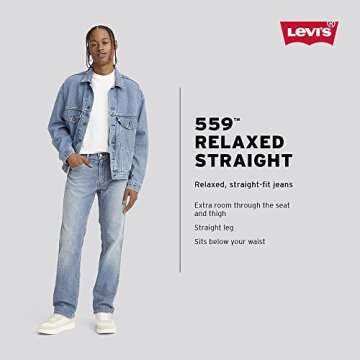 Levi's Men's 559 Relaxed Straight Jeans (Also Available in Big & Tall), Sub Zero, 38W x 30L