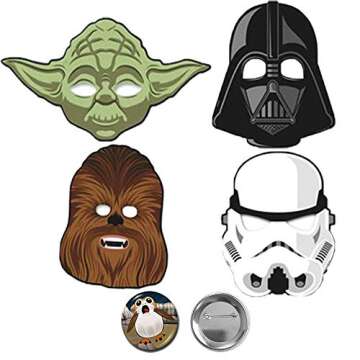 Classic Star Wars Birthday Party Supplies For 16 With Star Wars Plates, Napkins, Cups, Birthday Banner, Cutlery, Masks, Tablecover and Star Wars Inspired Pin By Another Dream