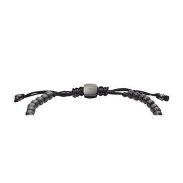 Fossil Men's Smoke Beaded Bracelet - Stylish Accessory