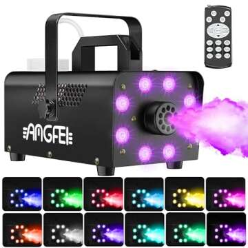 Upgraded Fog Machine with Lights, 8 LED 13 Colorful Smoke Machine, 2000CFM 900W Wireless Remote Controls Fog Machine Indoor Kit Halloween Smoke Machine Fog for Parties Halloween DJ Stage Effect