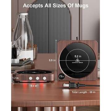 House Gem 36W Mug Warmer with Temperature Display