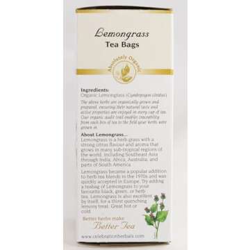 CELEBRATION HERBALS Lemongrass Tea Organic 24 Bag, 32Gm