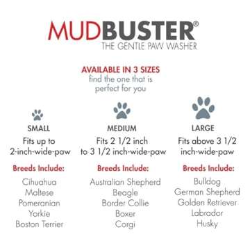 Dexas MudBuster Portable Dog Paw Cleaner, Medium, Blue - Premium Quality Pet Supplies and Accessories