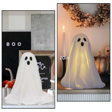 Halloween Ghost Decorations with String Lights