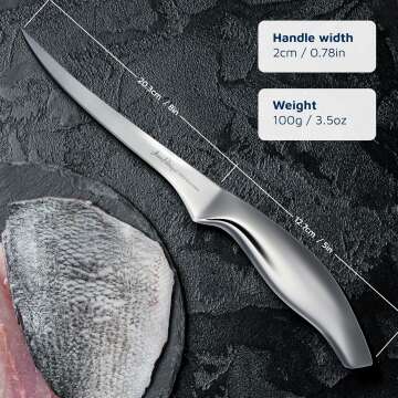 Chopaholic 8" Fish Boning Knife - Flexible & Sharp