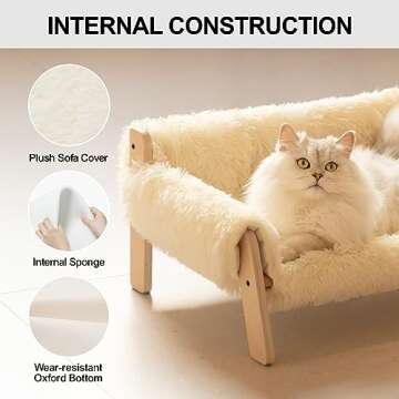 MEWOOFUN Cat Sofa Bed - Stylish Pet Couch for Cats