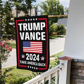 NASIAN Trump Vance 2024 Garden Flag Take America Back Garden Flag Trump Vance 2024 Yard Signs Garden Flags for Outside 12x18 Double Sided Outdoor House Lawn Decorations Banner