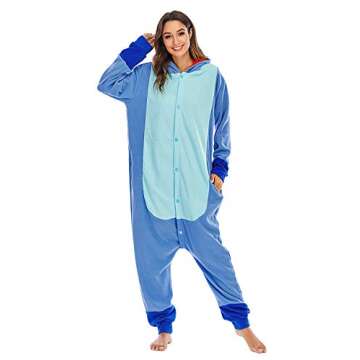 BGOKTA Halloween Animal Onesie Pajamas for Adults Costume Cosplay Homewear One Piece