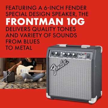 Fender Frontman 10G Guitar Amp - 10W, Portable & Reliable