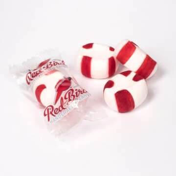 Red Bird Soft Peppermint Candy Puffs - Gluten-Free Mints, 10 oz Bag