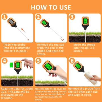 Soil Moisture Meter with pH & Light Measurement