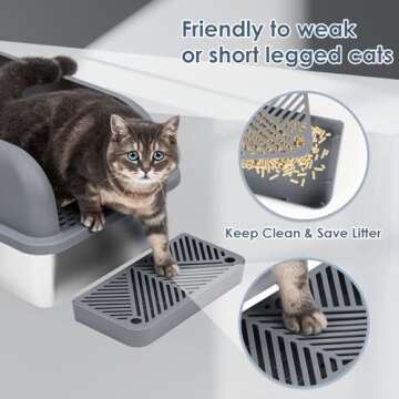 Extra Large Enclosed Stainless Steel Litter Box