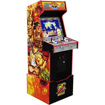 ARCADE1UP Capcom Street Fighter II Champion Turbo Legacy Edition Arcade Game Machine with Riser, Red, Large