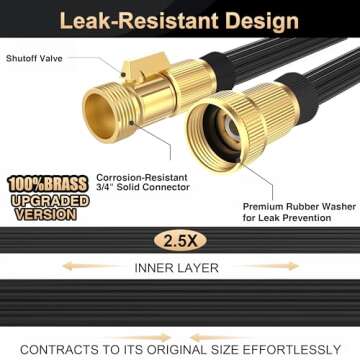 Lefree 100ft Expandable Leak-Proof Garden Hose