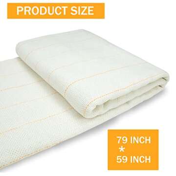 SECIVLOT Tufting Cloth,Monks Cloth 79"x59" Primary Tufting Cloth Rug Fabric with Marked Lines,Monk Cloth for Punch Needle,Tufting Gun