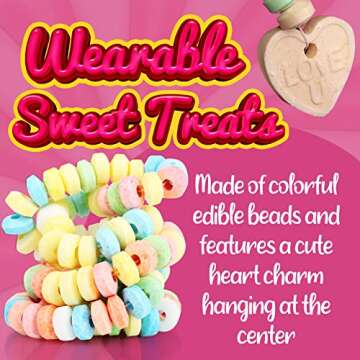 Fusion Select Color Candy Bracelet - Edible Candy Jewelry with Love Heart Charm - Sweet Treats for Kids Birthday, Party Favors, Pinata Filling - Individually Wrapped Fruit Flavor Snacks (1Box)