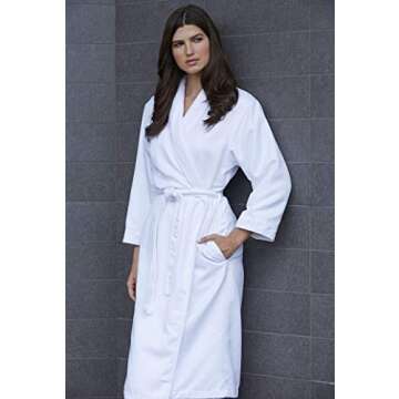 Mansfield Unisex Spa Microfiber Shimmer Lined Shawl Collar Robe