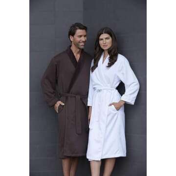 Mansfield Unisex Spa Microfiber Shimmer Lined Shawl Collar Robe