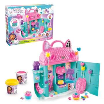 Canal Toys Gabby’s Dollhouse ™ Dough House! Have a cat-Tastic time Sculpting, molding, and Shaping Colorful Dough and Decoration Gabby’s Dough House! Easy Storage and Portability! Ages 4+