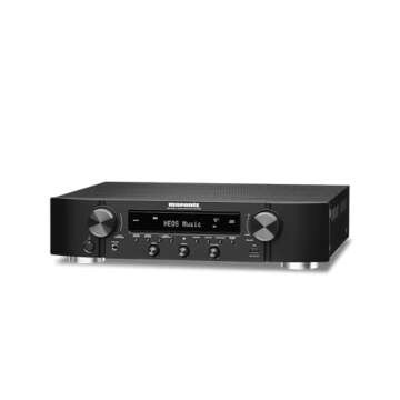 Marantz NR1200 AV Receiver, 2-Channel Home Theater Amp, Wi-Fi, Bluetooth, Heos + Alexa, Immersive Audio, Auto Low Latency Mode, Smart Home Automation