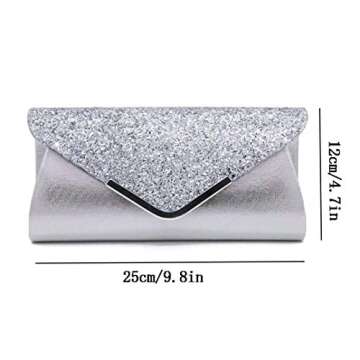 Glitter Evening Clutch Purses for Weddings & Parties