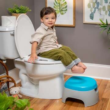 Summer 3-in-1 Train with Me Potty Seat Topper and Stepstool for Toddler Training and Beyond Easy to Empty and Clean Space Saving