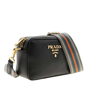 Prada Milano Leather Crossbody Bag in Classic Black - Stylish and Versatile