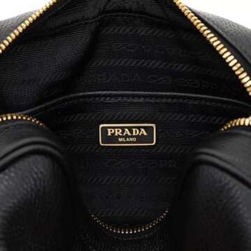 Prada Black Milano Leather Crossbody Bag - Chic & Durable