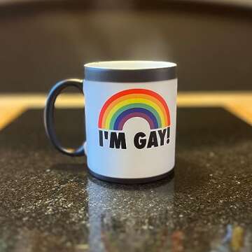 Funny I'm Gay Rainbow Heat Change Mug for Men