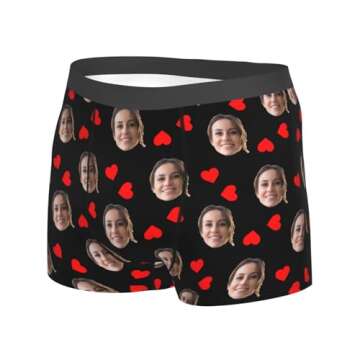 Personalized Boxers For Men Custom Boxers Custom Boxers For Men Valentines Day Gifts For Him Personalized Boxers S