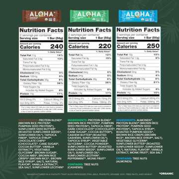 ALOHA Protein Bars Variety Pack - Vegan & Organic Snacks