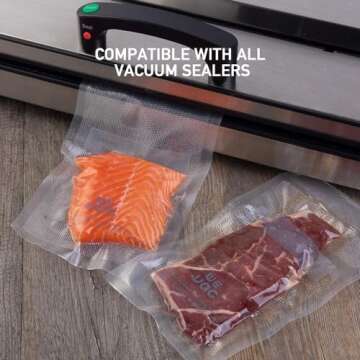 Wevac Vacuum Sealer Bags 100 Quart 8x12 Inch for Food Saver, Seal a Meal, Weston. Commercial Grade, BPA Free, Heavy Duty, Great for vac storage, Meal Prep or Sous Vide