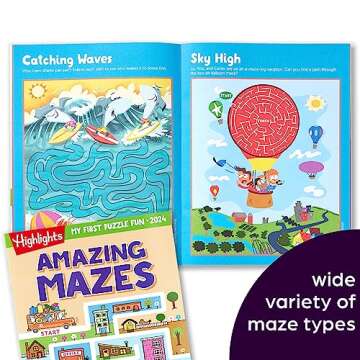 Highlights My First Puzzle Fun 2024 Puzzle Books for Kids Ages 3-6, 4-Book Set of Matching, Mazes, Spot-The-Differences, and More Travel-Friendly Screen Free Brain-Boosting Activities