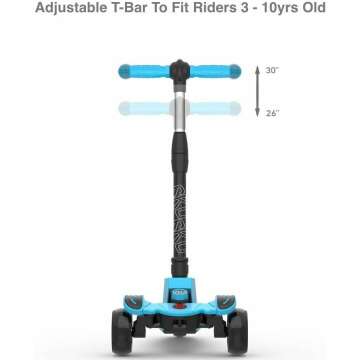 Adjustable Kids Scooter with Flash Wheels