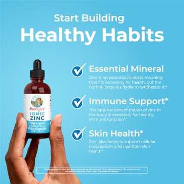 Zinc Supplements for Immune Support | Ionic Zinc for Kids & Adults | Liquid Zinc Supplement | 40 Day Supply | Zinc Sulfate | Skin Care Supplement | Vegan | Gluten Free | Glycerin Based | 4 oz