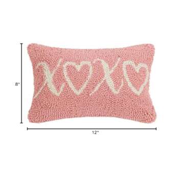 Peking Handicraft 30JES1584C12OB XOXO Hook Pillow, 12-inch Length