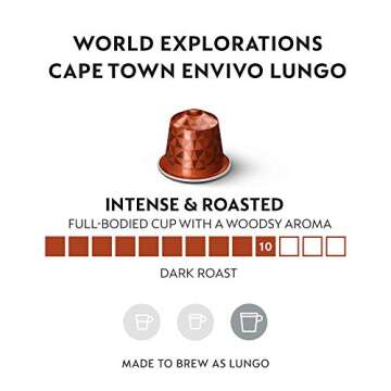 Nespresso Capsules Original Line, Cape Town Envivo Lungo, Dark Roast Espresso Coffee Pods, 50 Count Coffee Pods