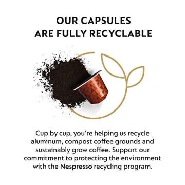 Nespresso Capsules Original Line, Cape Town Envivo Lungo, Dark Roast Espresso Coffee Pods, 50 Count Coffee Pods