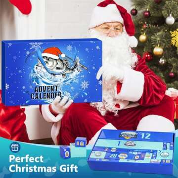 MOVINPE Fishing Advent Calendar for Adult Men Teen Boys, 2024 Fishing Tools Accessories Kit Christmas Countdown Gifts, 24 Days of Fishing Accessories and Gear Surprises for Fishing Lovers