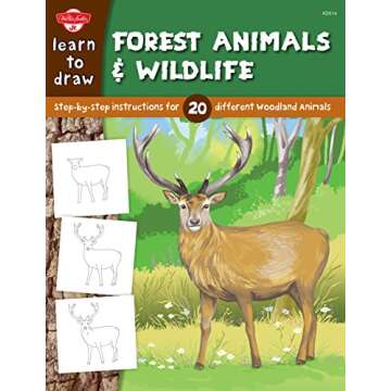 Learn to Draw Forest Animals & Wildlife: Step-by-step instructions for 20 different woodland animals