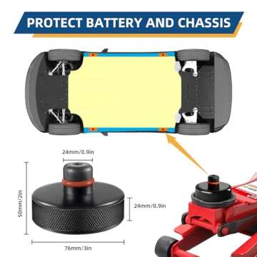 Tesla Jack Pads Lifting Jack Pad for Tesla Model 3/Y/S/X,4 Pack Pucks Accessories with Tire Repair Tools Kit for Tesla Vehicles 2016 to 2024