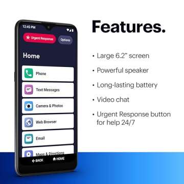 LIVELY Jitterbug Phones Smart3 Smartphone for Seniors - Cell Phone for Seniors - Must Be Activated Phone Plan - Not Compatible with Other Wireless Carriers