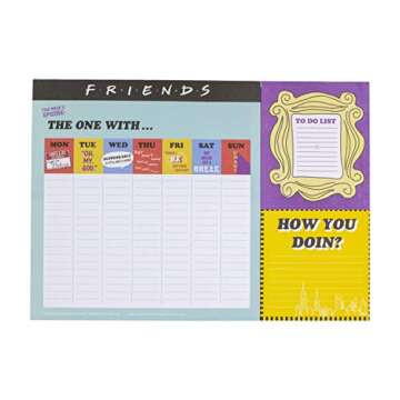 Friends TV Sitcom Themed 2021 Desk Planner Weekly Calendar 52 Pages - Includes A Handy To Do List