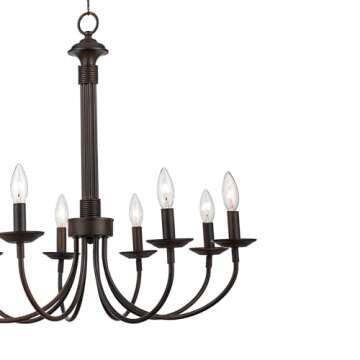 Trans Globe Lighting 9018 ROB Indoor Candle 26.5" Chandelier, Rubbed Oil Bronze