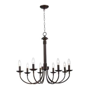 Trans Globe Lighting 9018 ROB Indoor Candle 26.5" Chandelier, Rubbed Oil Bronze