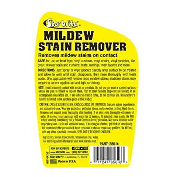 STAR BRITE Mold & Mildew Stain Remover – Lifts Dirt & Removes Mildew Stains on Contact, White, 32 oz. (085632)